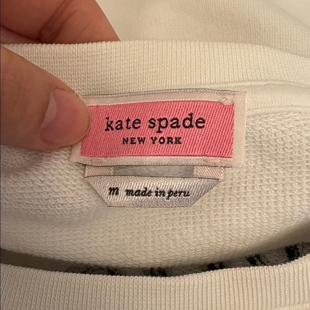 Kate Spade Cream Sweatshirt with Black Logo - Picture 6 of 6